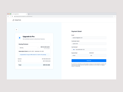 Checkout Page checkout page design desktop figma payment subscription ui uiux ux