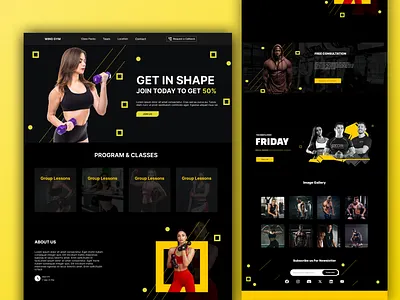 Fitness Websites Landingpages 3d animation branding design graphic design landingpages logo motion graphics ui uiux website