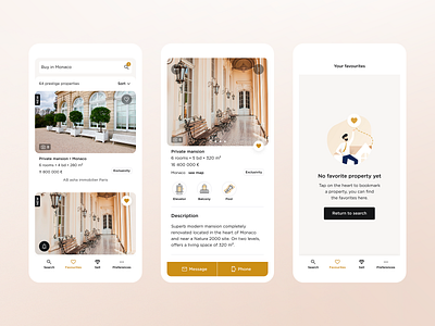 Luxury real estate app - Redesign app luxury real estate ui ux