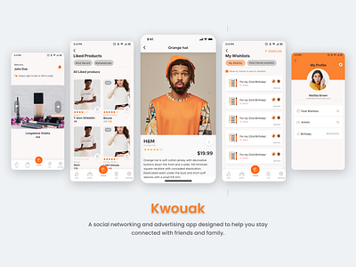 Social Networking Mobile App mobile app mobile app design prototyping ui ui ux user experience design user interface design wireframing