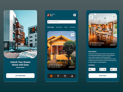 Renting app interface app app interface creative ux digital home finder home booking app home finder app home purchasing platform home searching app visual house rental app minimalistic ui mobile app property app real estate app interface real estate selling rental platform ui ui interface ux ux ui uxui design