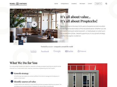 Reabel Partners - Landing Page home page landing page ui web design website home page ui