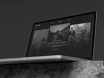 Plot Peek adobe adobe photoshop batman design dribbble figma inception landing page movie oppenheimer story ui web design webpage design website