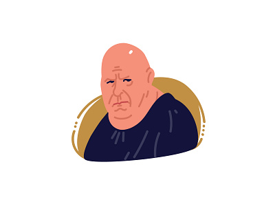 Stellan Skarsgård (Baron Harkonnen) avatar bald character design dune face fat flat harkonnen head illustration minimal movie portrait stellan skarsgård vector