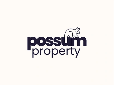 Possum Property animal logo brand branding graphic design logo logodesign logomark logos mascot mascot logo monoline possum real estate