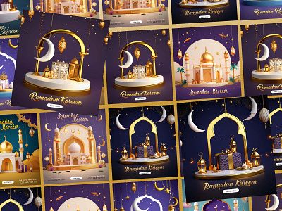 Ramadan Kareem Social Media Post Design banner branding cover art design influencer thumbail kareem ramadan