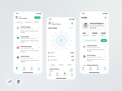 HR & Recruitment Mobile App app apply job choose hire clean design design get applicant get hired hr app hr recruitment jib finder job job market job post job provider job search mobile app product ui ui design uiuxdesign