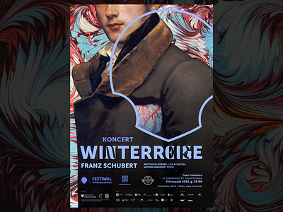 Winterreise Concert Poster (Festiwal Rymkiewiczowski) classicar music cultural poster culture festival poetry poster poster design print print design schubert