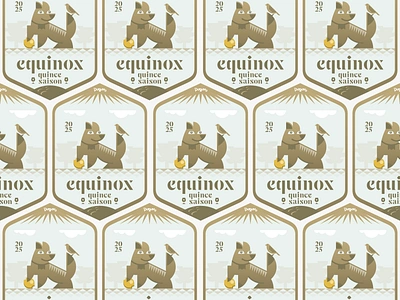 Equinox label autumn bird branding clouds craft beer dog elegant fall geometry graphic design icon label logo mark minimalist moon quince saison sun ui