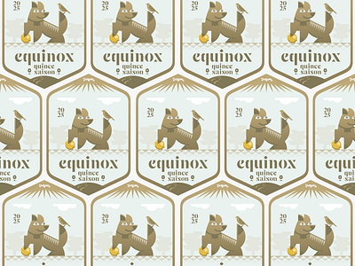 Equinox label autumn bird branding clouds craft beer dog elegant fall geometry graphic design icon label logo mark minimalist moon quince saison sun ui