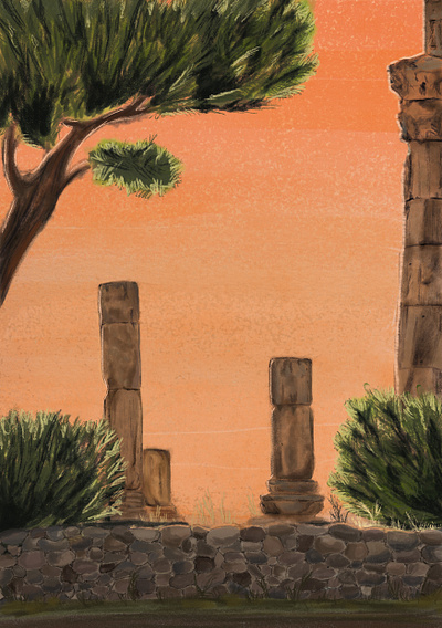 ROMAN RUINS art colors illustration photoshop rome ruins