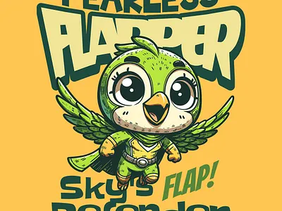 Sky's Defender bird cartoon comic funny kittl pop culture print on demand retro superhero t shirt t shirt design tshirtdesign