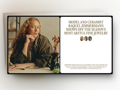 N001 - Raquel Zimmermann x Fine Jewelry dailyuichallenge editorial minimal ui uidesign