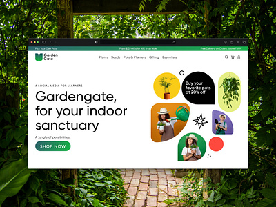 Plant Nursery/Shop Web Design brownboybillionare design flower shop garden landing page plant plant nursery plant shop ui ux web design website