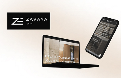 Zavaya Exim design figma portfolio tiles uiux