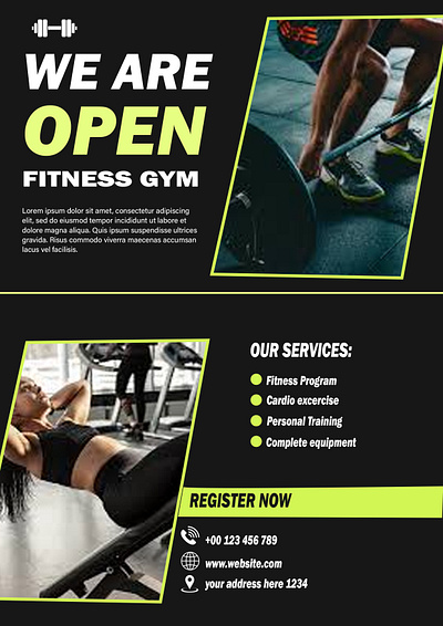 Fitness Flyer Design branding design dream home flyer design fitness flyer design