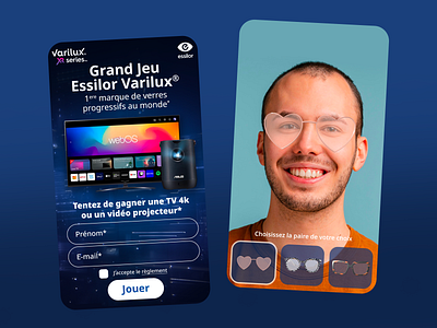 Essilor Varilux camera essilor game game design glasses graphic design illustrator photoshop smartphone ui ux virtual reality vr