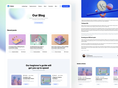 Framer template for Crypto Blog article page bitcoin blog blog design blog page blog template blog theme btc crypto crypto blog crypto news cryptocurrency defi eth framer template framer theme news page design no code template no code theme