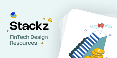 Introducing Stackz! - Fintech Design Resource banner branding finance fintech graphic design icons illustration illustrations mutual funds pricing sections ui web component