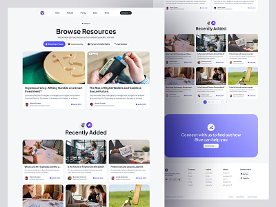 UniFin Fintech Template for Webflow → Resources design digital business finance fintech landing landing page layouts marketing website pages resources template ui uiux unified ui unifiedui ux website