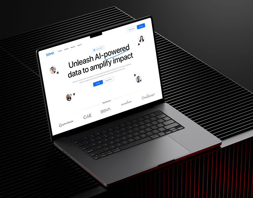 AI Analytics landing page branding graphic design ui