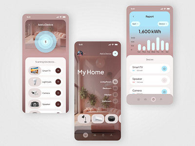 Smart Home Mobile App app design interface mobile smart home ui