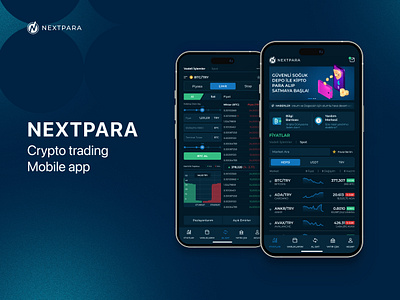 Crypto trading Mobile app crypto trading mobile app graphic design ui