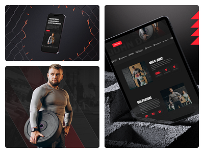 Personal Gym Trainer Landing Page dark gym gym trainer landing page minimal personal trainer red black ui web web design website