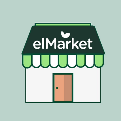 elMarket Icon 2d animation fake3d gif logo motion graphics ui