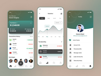 Finansee App empower your money. made meaningful ui