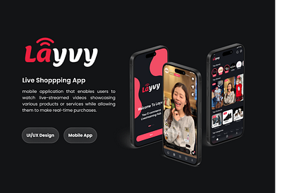 Layvy | Live Shopping app 3d branding graphic design logo motion graphics ui