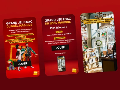 Fnac Noël magique ar augmented reality augmented reality game camera fnac game game design gamedesign graphic design illustrator phone photoshop smartphone ui ux