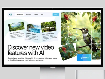 First screen | Video AI ai design first screen landing page ui video video generation