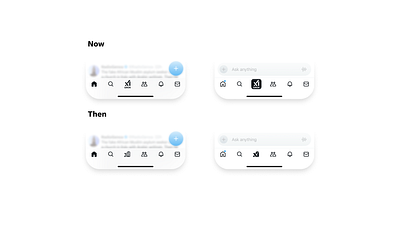 Iconizing X's Bottom Bar for a Cleaner UI app design design figma mobile app ui uiux ux web design