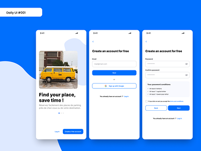 DAILY UI 001 - SIGN UP dailyui mobile first ui