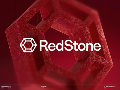 RedStone: Logo Redesign 3d brand branding crypto defi design graphic design logo oracle properly red redstone