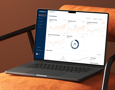 RapidCore-Bug Tracking Software :: Case Study analytics dashboard bug tracking case study clean ui crash monitoring dashboard design data insights data visualization minimal design productivity tools responsive design saas dashboard saas design ui dashboard uiux uiux design user experience ux dashboard web app design