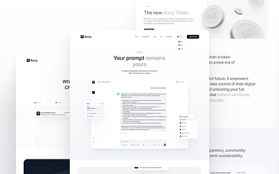 Aizzy — AI Chatbot Platform ai chatbot aizzy branding chatbot crypto elegant web design logo design ui user experience design uxui web design