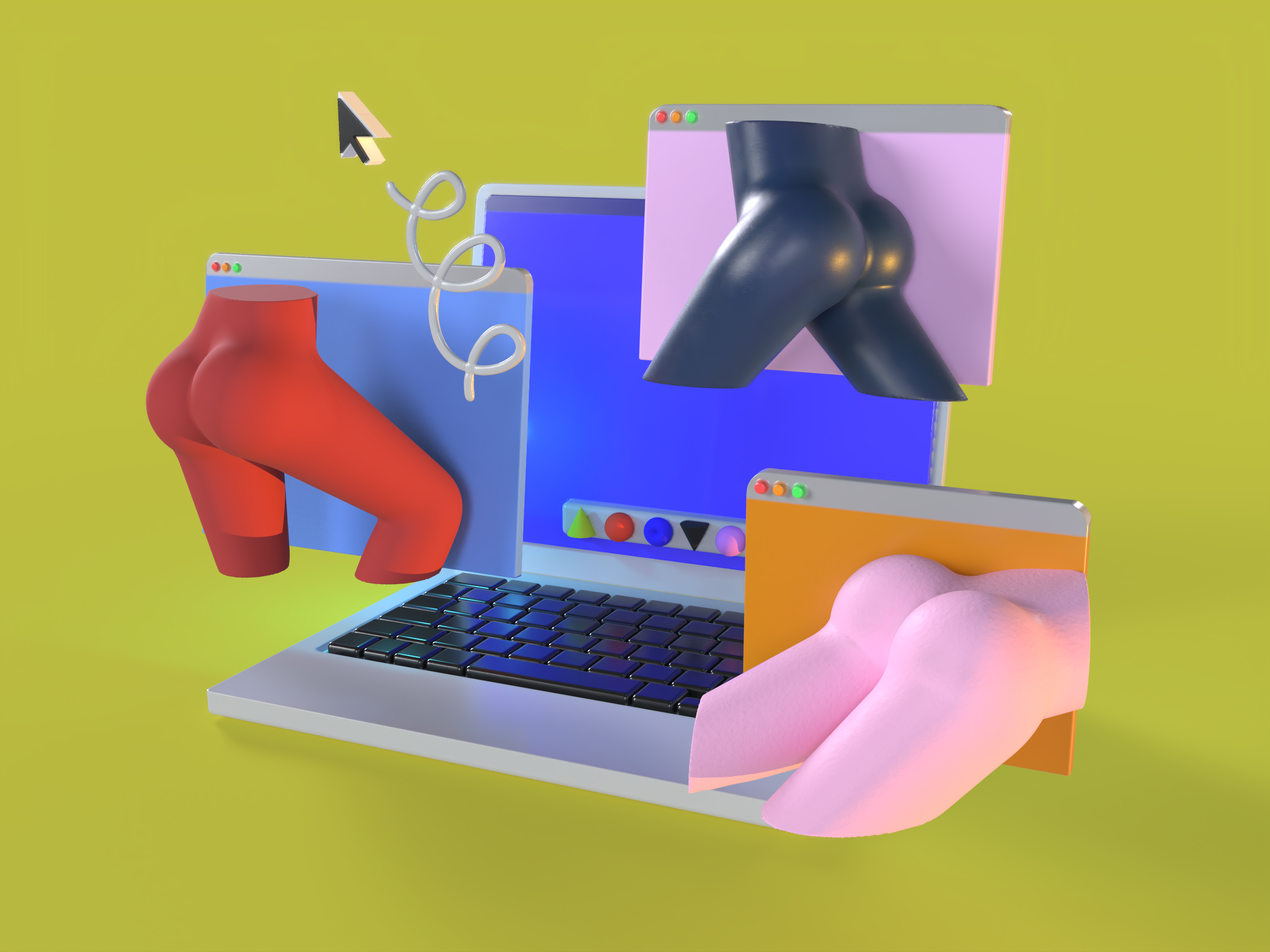 Example of So many open windows and no fresh air