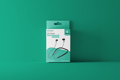 Headphones Hanging Box Packaging Design neckband box design