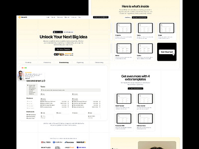 NotionHQ - Notion template landing page digital product digital product design landing page design landing page designer notion notion template landing page notion template website web design website design