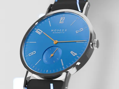 NOMOS Watch - Blue 3d 3d design animation nomos product design watch