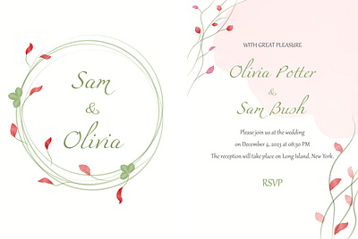 Rustic Wedding Invitation branding design graphic design illustration logo vector