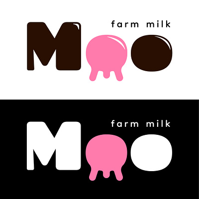 Logo for farm milk branding design graphic design illustration logo vector