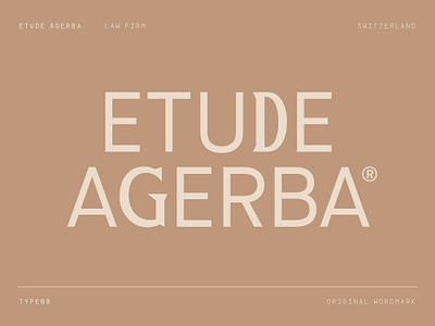 Etude Agerba Logotype attorney brand elegant experience firm law logo logotype modern office tradition typography wordmark