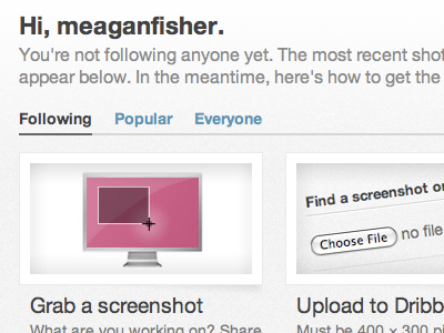 Example of Playing with Dribbble