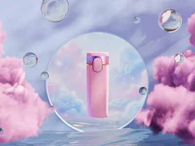Bottle 3d animation branding motion graphics ui