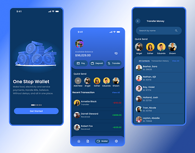 Bluey design fintech ui uiux