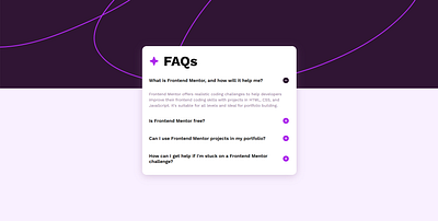 FAQ accordion web design