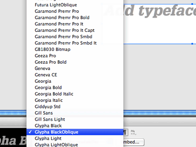 Embedding Typefaces flash typography